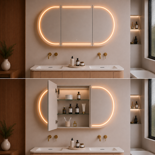 Allison Pill 3 Lights PVC Shaving Cabinet 1200 x 750 x 155mm