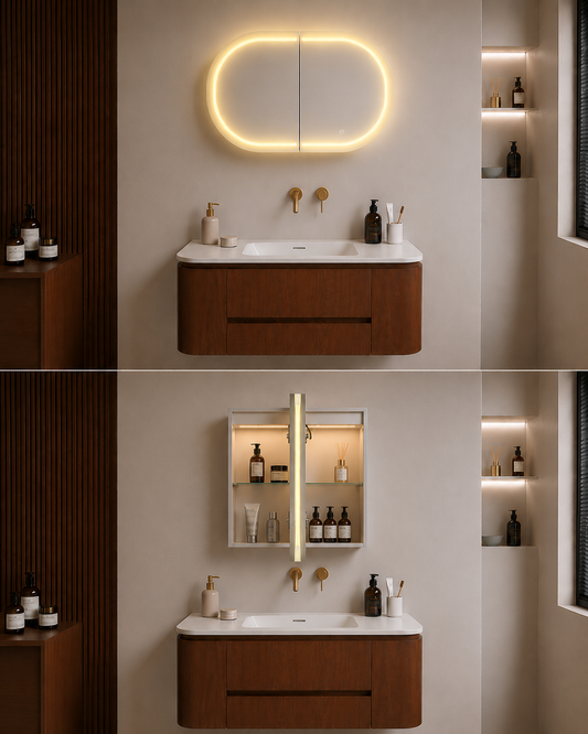 3 Lights PVC Shaving Cabinet 900 x 600 x 155mm