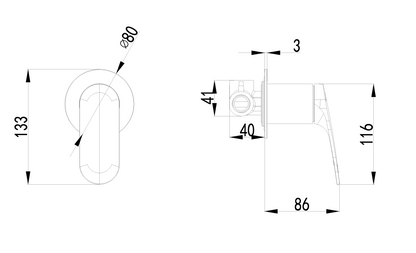 IKON Sulu II Wall Mixer Trim Kit