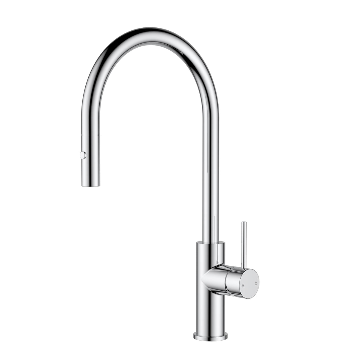 Slimline SS Gooseneck Pull-Out Sink Mixer 4.5L/Min Chrome