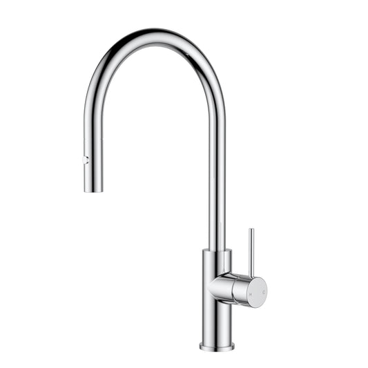 Slimline SS Gooseneck Pull-Out Sink Mixer 4.5L/Min Chrome