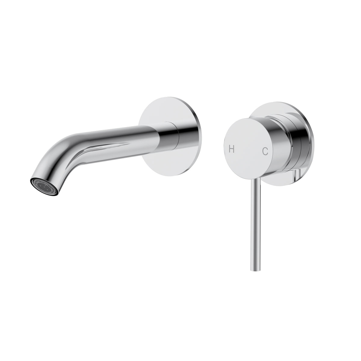 Slimline Wall Basin Mixer Mixer SS304 Chrome