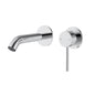 Slimline Wall Basin Mixer Mixer SS304 Chrome