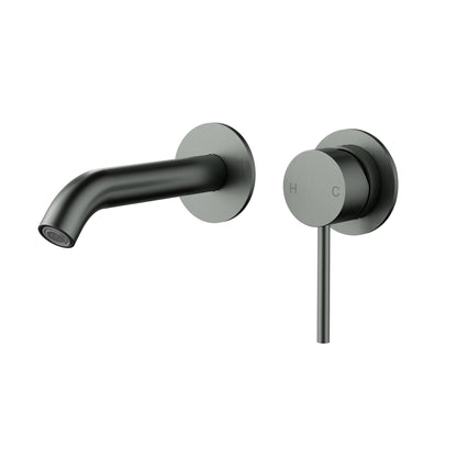 Slimline Wall Basin Mixer Mixer SS304 Chrome