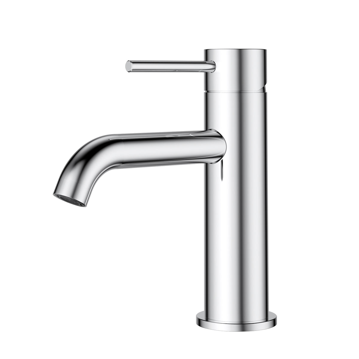 Mia Slimline Basin Mixer Curved Spout