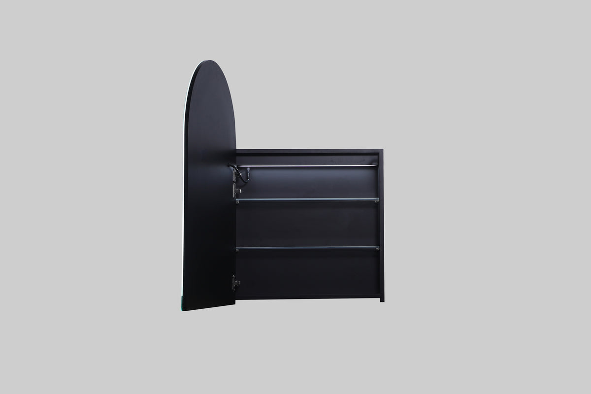 Allison Arch 3-Light PVC Shaving Cabinet 600 x 900 x 155mm
