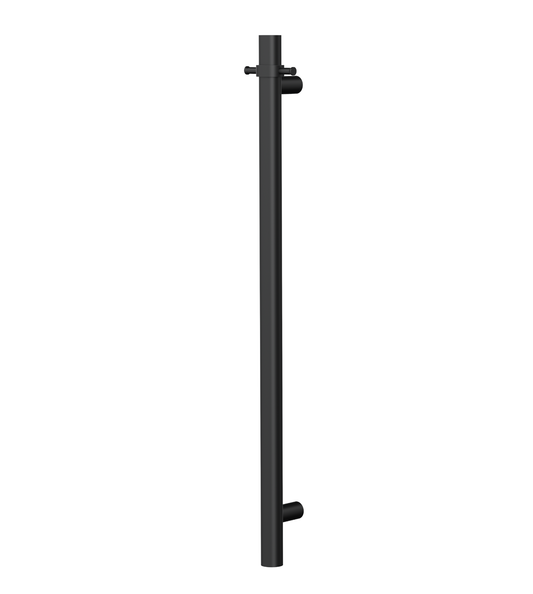 Linsol Allegra 12V Round Bar Vertical Heated Towel Rail with T-Bar