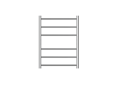 Linsol Avid 6 Bar Heated Towel Rail