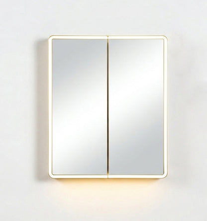 Avola Matte White PVC LED Shaving Cabinet 600 x 750 x 155mm