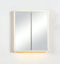 Avola Matte White PVC LED Shaving Cabinet 600 x 750 x 155mm