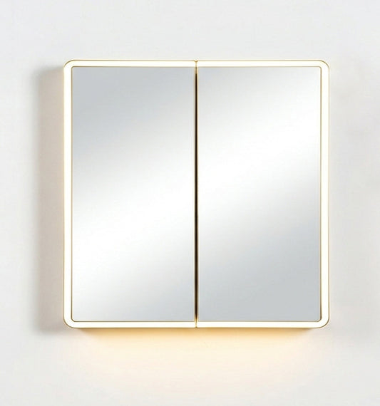 Avola 3 Lights PVC LED Mirror Shaving Cabinet 750 x 750 x 155mm