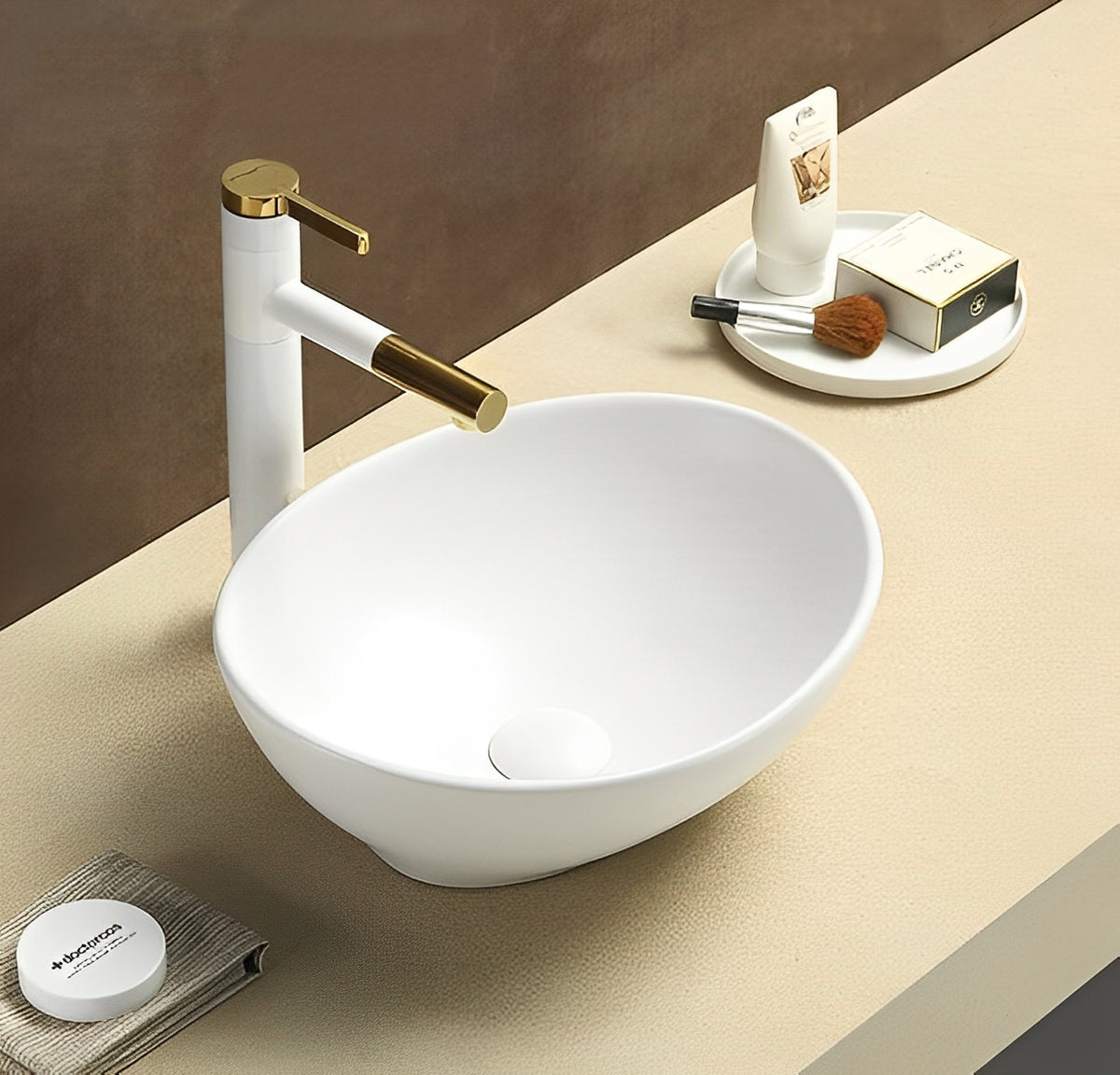 Birch Fine Ceramic Above Counter Basin 405 x 330mm
