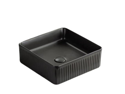 Crete Square Fluted Basin