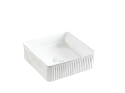 Crete Square Fluted Basin