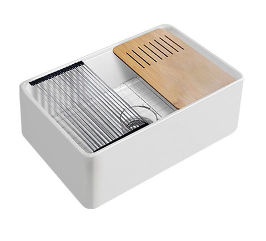 Orta LK-S-OFFC760 Fine Fireclay Farmhouse Workstation Sink 760mm