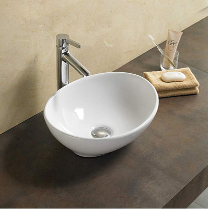 Birch Fine Ceramic Above Counter Basin 405 x 330mm
